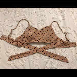 Polka dot and black bikini set